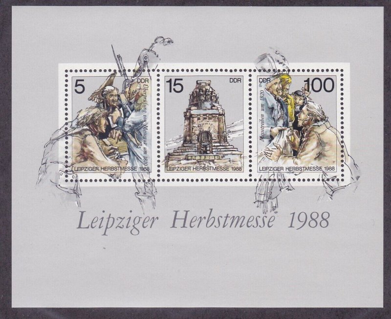 ALMANYA DDR 1988 Leipzig Sonbahar Fuarı
