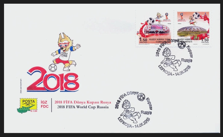 KKTC 2018 FİFA DÜNYA KUPASI RUSYA FDC