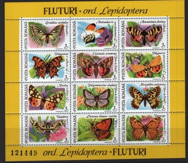  ROMANYA 1991 KELEBEKLER DAMGASIZ MNH KLEINBOGEN
