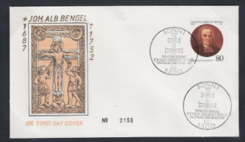 Almanya 1987 Johann Albrecht Bengel’in 300. doğum günü FDC
