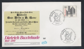 Almanya 1987 Dietrich Buxtehude’nin 350. doğum günü FDC