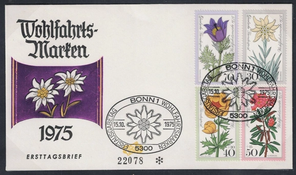 Almanya 1975 Alp Çiçekleri FDC