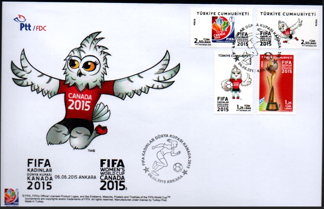 2015 FIFA KADINLAR DÜNYA KUPASI KANADA FDC