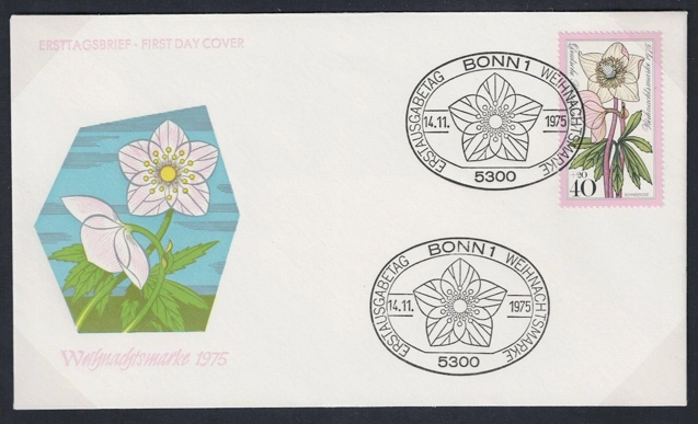 Almanya 1975 Çiçekler FDC