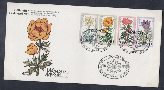Almanya 1975 Refah: Alp Çiçekleri FDC