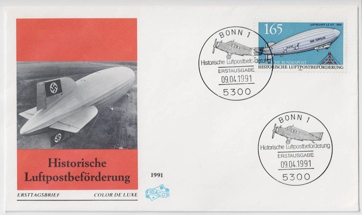 Almanya 1991 Tarihi Hava Postası, Zeplin FDC