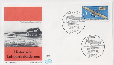 Almanya 1991 Tarihi Hava Postası, Uçak FDC