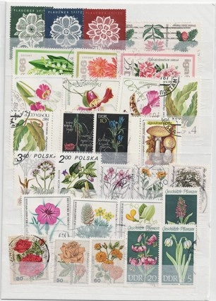 Polonya, Almanya Damgalı Koleksiyon, botanik temalı ’’Flora’’ serisine ait çeşitli pulları -30 Adet