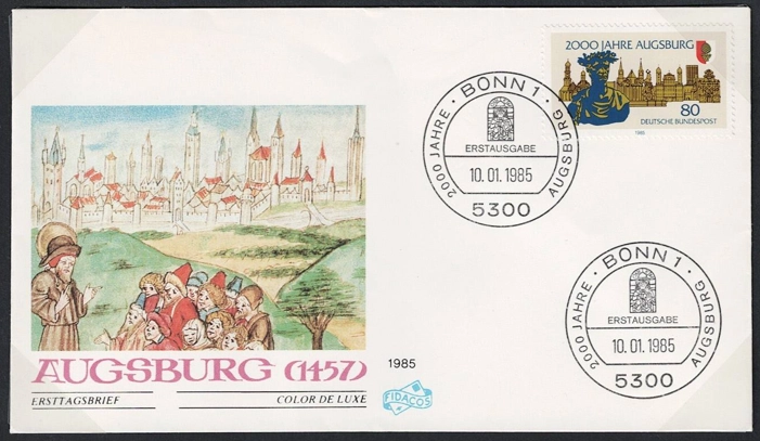 1985 Almanya Augsburg’un 2000 yılı FDC
