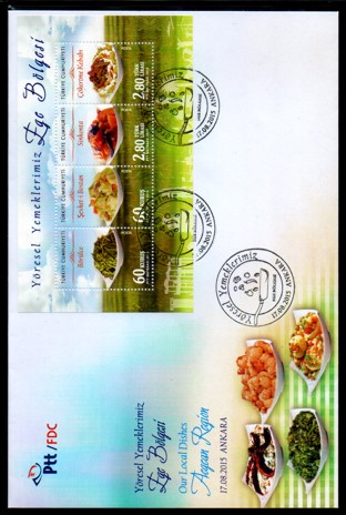 2015 YÖRESEL YEMEKLERİMİZ EGE BÖLGESİ BLOK FDC
