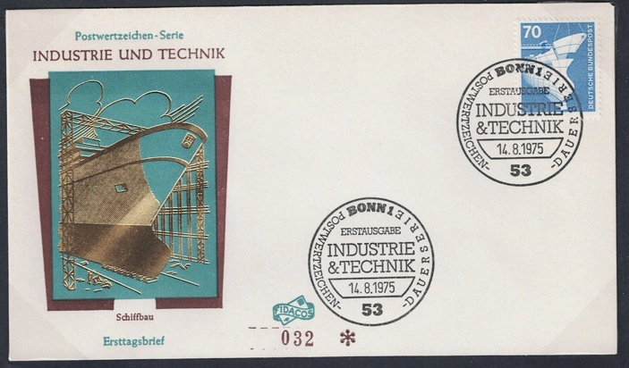 Almanya 1975 Sanayi ve Teknik FDC