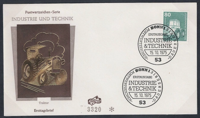 Almanya 1975 Sanayi ve Teknik-Traktör, FDC