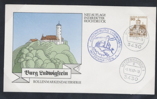 Almanya 1987 Kaleler ve Saraylar, Nadir 6’lı FDC Set