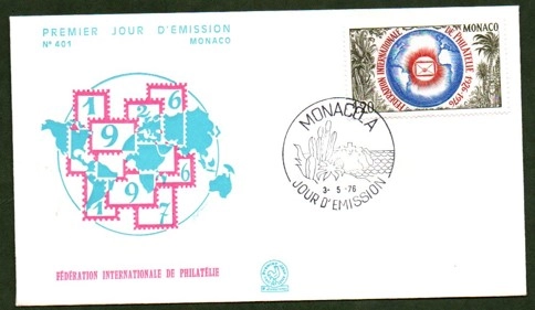 Monako 1976 Uluslararası Filateli Fedarasyonu FDC