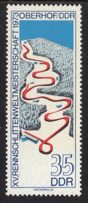 ALMANYA DDR 1973 TOBOGGAN DÜNYA ŞAMPİYONASI OBERHOF
