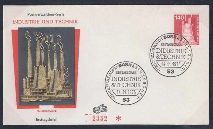 Almanya 1975 Endüstri teknolojisi elektrik santrali FDC
