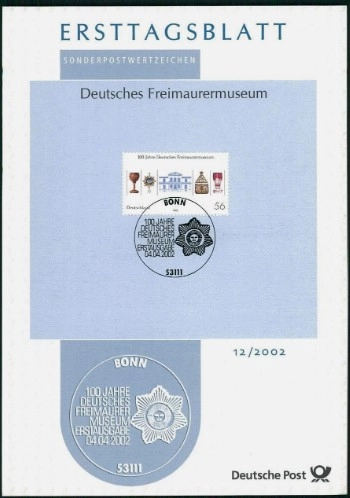Almanya ETB, Ersttagsblatt 12/2002 – 50 Jahre Bundesverfassungsgericht