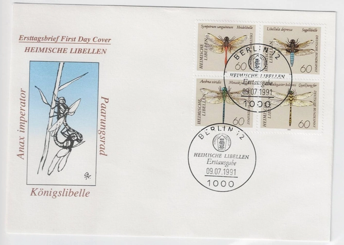 Almanya 1991 Yusufçuklar, Böcekler FDC