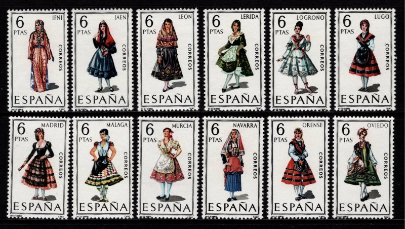 İSPANYA 1969 Kostümler, geleneksel giysileri