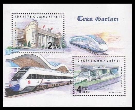 2019 TREN GARLARI ANKARA GARI BLOK MNH