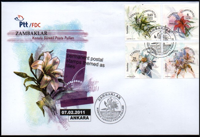 2011 ZAMBAKLAR KONULU SÜREKLİ FDC