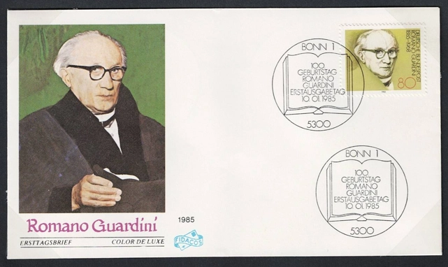 1985 Almanya Romano Guardini’nin 100. doğum yılı FDC
