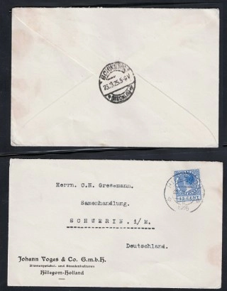 Hollanda’dan Almanya’ya Postadan Geçmiş 1925 Zarfı: Vintage Filateli Hatırası