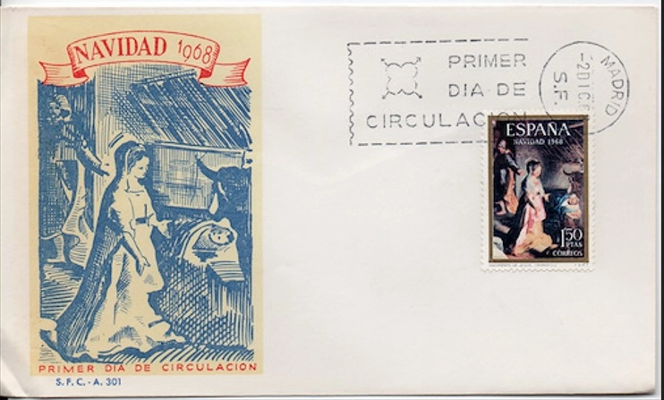 İspanya 1968 Noel FDC