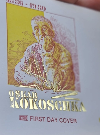 Almanya 1986 Oskar Kokoschka’nın 100. doğum günü FDC, Bonn