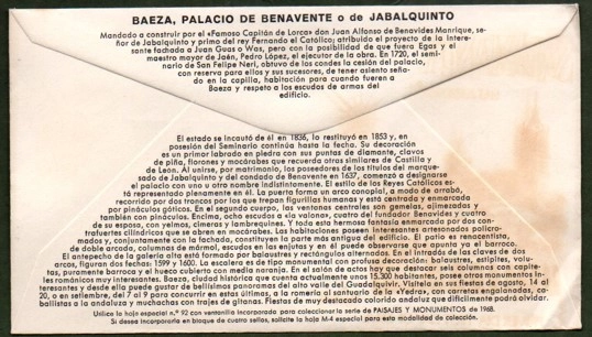 İspanya 1968 Baeza Sarayı FDC