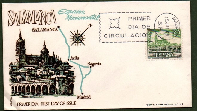 İspanya 1968 Salamanca FDC