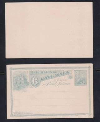 Guatemala 1877 Kartpostal Tarihi Filateli Hatırası