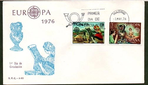 İspanya 1976 El Sanatları, Europa Cept FDC