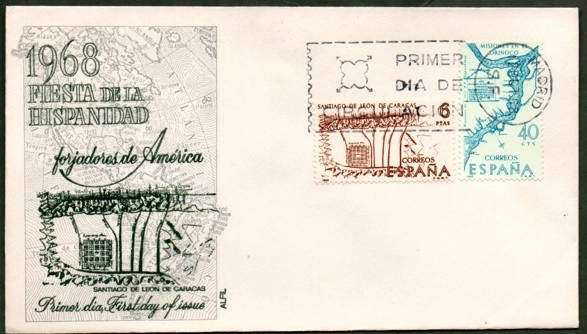 İspanya 1968 Amerikanın Keşfi FDC