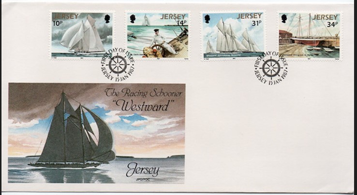 Jersey 1987 Yelkenli Gemiler ’Westward’ FDC