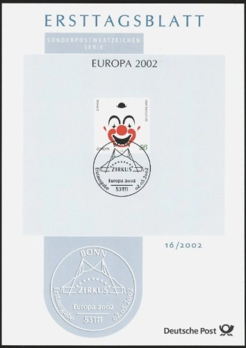 Almanya ETB, Ersttagsblatt 16/2002 – 200 Jahre Clemens Brentano