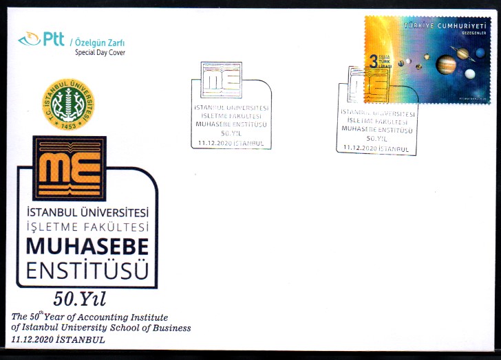 2020 İstanbul Üniversitesi İşletme Fakültesi Muhasebe Enstitüsünün 50. yılı Özel Gün Zarfı