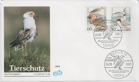 Almanya 1991 Nesli Tehlike Altında Olan Deniz Kuşları FDC