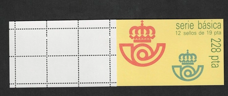 İspanya 1986 Kral I. Juan Carlos 19 Ptas Komple Pul Kitapçığı (MNH)