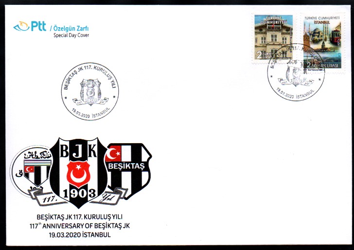2020 Beşiktaş JK 117. Kuruluş Yılı ÖZEL GÜN ZARFI