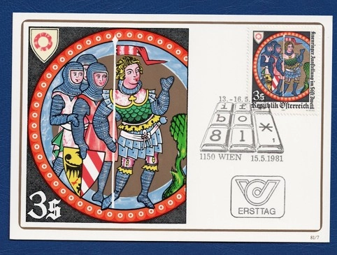 1981 Avusturya Ortaçağ Temalı İlk Gün Zarfı (Ersttag Wien)