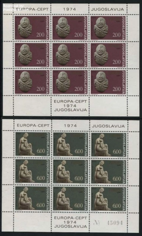 1974 YUGOSLAVYA EUROPA CEPT TABAKA TAM SET