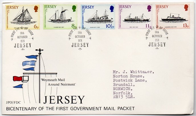 Jersey 1978 1. Hükümet Posta Paketinin İki Yüzüncü Yılı FDC