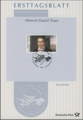 Almanya ETB 19/2002 – Albrecht Daniel Thaer 