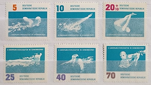 ALMANYA DDR 1962 AVRUPA YÜZME ŞAMPİYONASI SERİ