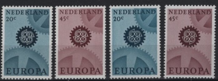 1967 HOLLANDA EUROPA CEPT TAM SET