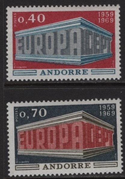 1969 ANDORRA EUROPA CEPT