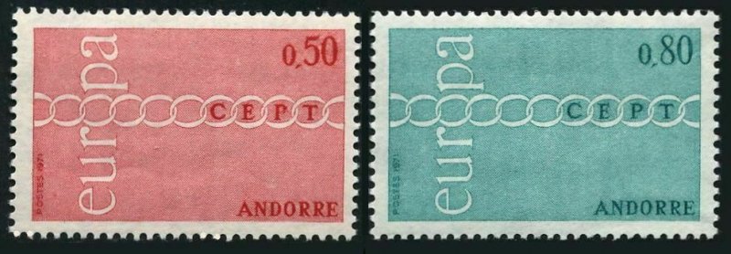 1971 ANDORRA FRANSA EUROPA CEPT