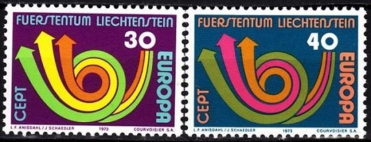 1973 LIECHTENSTEIN EUROPA CEPT