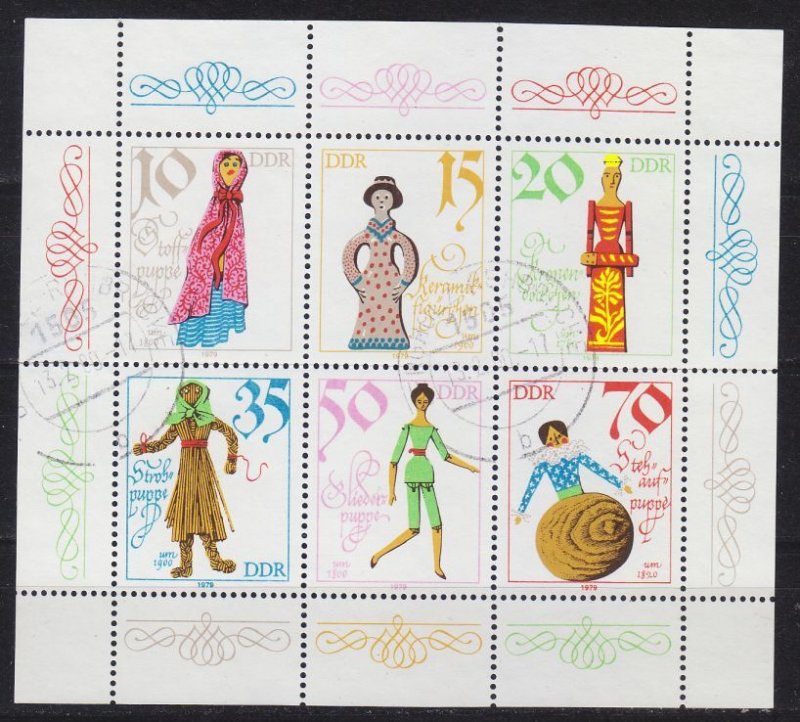  ALMANYA DDR 1979 PUPPEN BEBEK OYUNCAKLARIN BLOK